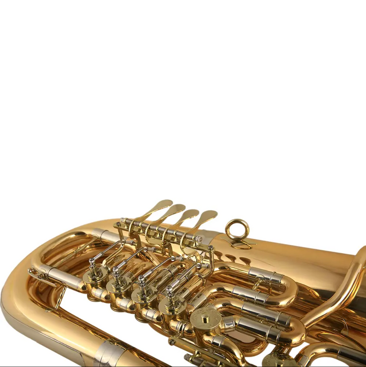 High Grade Tuba OEM Gold Lacquer Yellow Brass F Tone Tuba