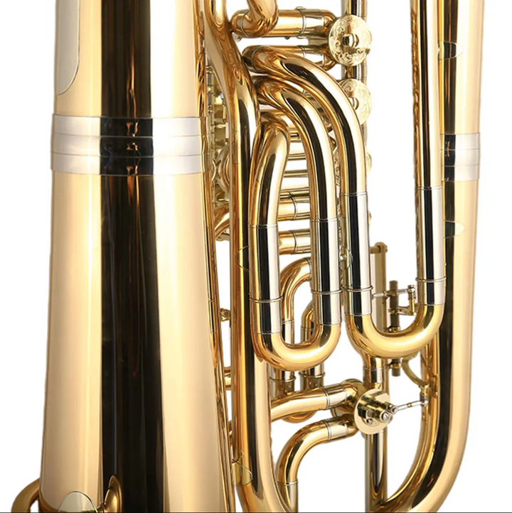 High Grade Tuba OEM Gold Lacquer Yellow Brass F Tone Tuba