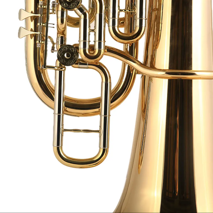 High Grade Tuba OEM Gold Lacquer Yellow Brass F Tone Tuba